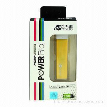 High-quality 2,800mAh Portable Lipstick Power Bank